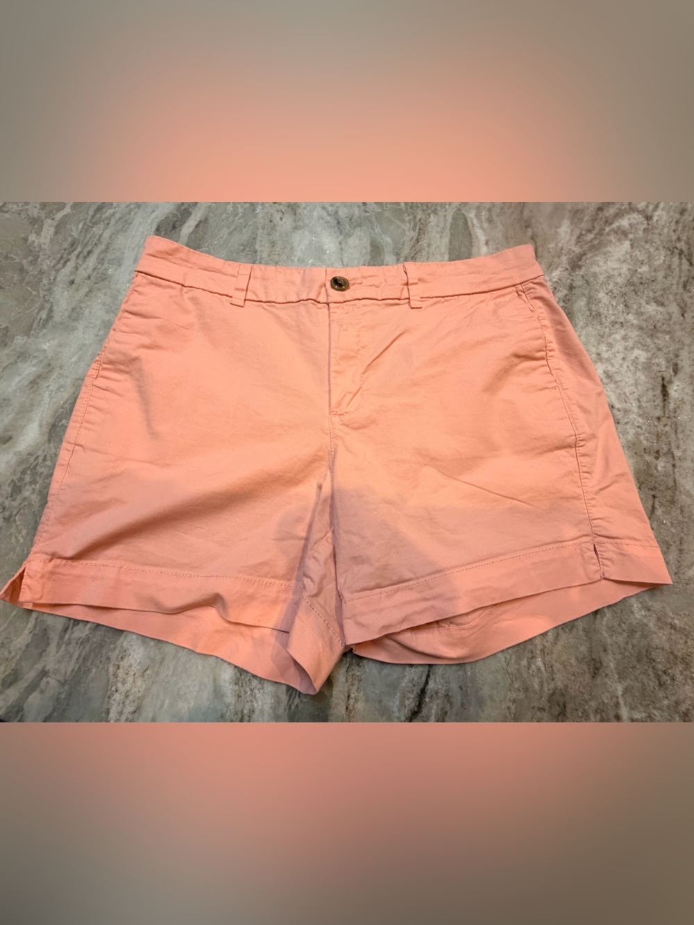 Old Navy Everyday Shorts Size 8 Coral Peach Stretch Chino 5 Inch